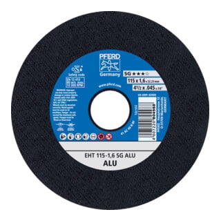 PFERD TOOLS Trennscheibe EHT 115x1,6x22,23 mm gerade Leistungslinie SG ALU für Alu