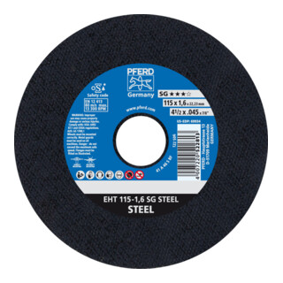 PFERD Trennscheibe EHT 115-1,0 SG STEEL gerade