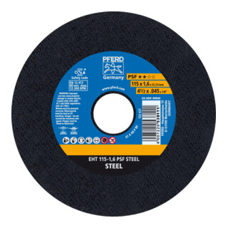 PFERD TOOLS Trennscheibe EHT 115x1,6x22,23 mm gerade Universallinie PSF STEEL für Stahl