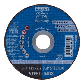 PFERD TOOLS Trennscheibe EHT 115-0,8 SGP STEELOX 22.23 mm