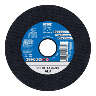 PFERD TOOLS Trennscheibe EHT 115x2,4x22,23 mm gerade Leistungslinie SG ALU für Alu