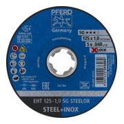 PFERD TOOLS Trennscheibe EHT 125x1,0mm X-LOCK gerade Leistungslinie SG STEELOX für Stahl/Edelstahl