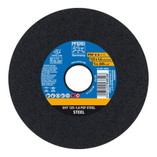 PFERD TOOLS Trennscheibe EHT 125x1,6x22,23 mm gerade Universallinie PSF STEEL für Stahl