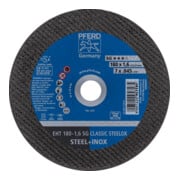 PFERD TOOLS Trennscheibe EHT 180x1,6x22,23 mm gerade Leistungslinie SG CLASSIC STEELOX für Stahl/VA