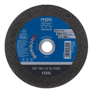 PFERD TOOLS Trennscheibe EHT 180x1,6x22,23 mm gerade Leistungslinie SG STEEL für Stahl