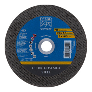 PFERD TOOLS Trennscheibe EHT 180x1,6x22,23 mm gerade Universallinie PSF STEEL für Stahl