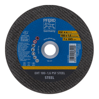 PFERD TOOLS Trennscheibe EHT 180x1,6x22,23 mm gerade Universallinie PSF STEEL für Stahl