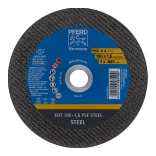 PFERD TOOLS Trennscheibe EHT 180x1,6x22,23 mm gerade Universallinie PSF STEEL für Stahl