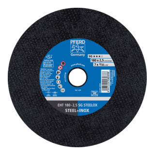 PFERD TOOLS Trennscheibe EHT 180x2,5x22,23 mm gerade Leistungslinie SG STEELOX für Stahl/Edelstahl