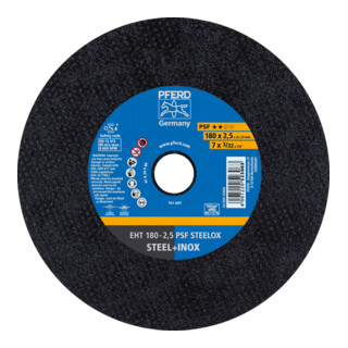 PFERD TOOLS Trennscheibe EHT 180x2,5x22,23 mm gerade Universallinie PSF STEELOX für Stahl/Edelstahl