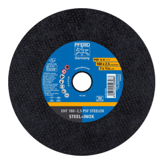 PFERD TOOLS Trennscheibe EHT 180x2,5x22,23 mm gerade Universallinie PSF STEELOX für Stahl/Edelstahl
