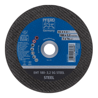 PFERD TOOLS Trennscheibe EHT 180x3,2x22,23 mm gerade Leistungslinie SG STEEL für Stahl