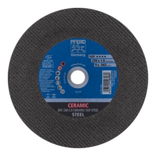 PFERD TOOLS Trennscheibe EHT 230x1,9x22,23 mm gerade CERAMIC Speziallinie SGP STEEL für Stahl