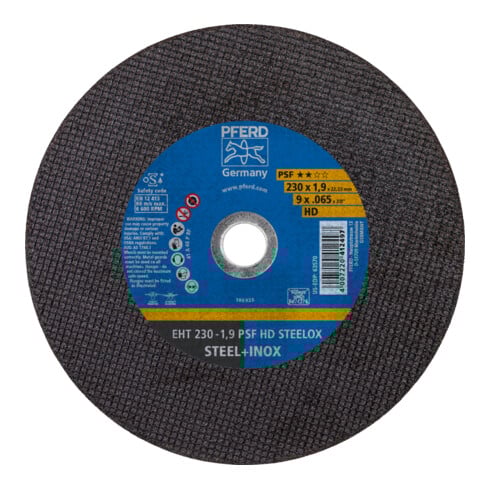 PFERD TOOLS Trennscheibe EHT 230x1,9x22,23 mm gerade Universallinie PSF HD STEELOX für Stahl/Edelstahl (25)