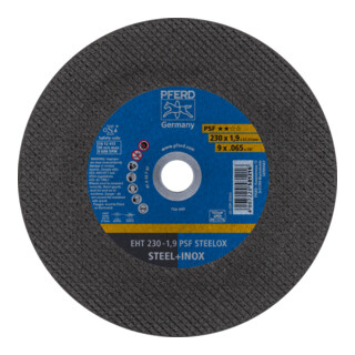 PFERD TOOLS Trennscheibe EHT 230x1,9x22,23 mm gerade Universallinie PSF STEELOX für Stahl/Edelstahl (25)
