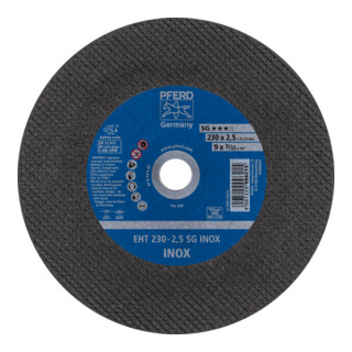 PFERD TOOLS Trennscheibe EHT 230x2,5x22,23 mm gerade Leistungslinie SG INOX für Edelstahl