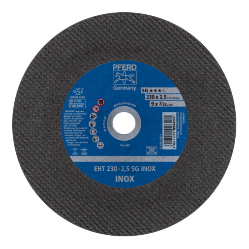 PFERD TOOLS Trennscheibe EHT 230x2,5x22,23 mm gerade Leistungslinie SG INOX für Edelstahl