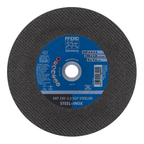 PFERD TOOLS Trennscheibe EHT 230x2,8x22,23 mm gerade Speziallinie SGP STEELOX für Stahl/Edelstahl