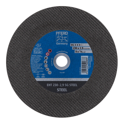 PFERD TOOLS Trennscheibe EHT 230x2,9x22,23 mm gerade Leistungslinie SG STEEL für Stahl
