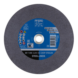 PFERD TOOLS Trennscheibe Metallkreissäge T 300x2,8x25,4 mm Leistungs-Li. SG CHOP STEELOX Stahl/Edelstahl