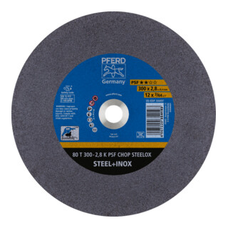PFERD TOOLS Trennscheibe Metallkreissäge T 300x2,8x25,4 mm Uni.-Linie PSF CHOP STEELOX Stahl/Edelstahl