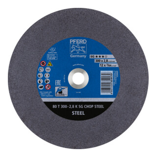 PFERD TOOLS Trennscheibe Metallkreissäge T 300x2,8x32 mm Leistungs-Li. SG CHOP STEEL für Stahl