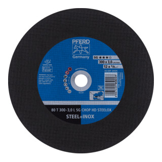 PFERD TOOLS Trennscheibe T 300x3,0x25,4 mm Leistungslinie SG CHOP HD STEELOX für Stahl/Edelstahl