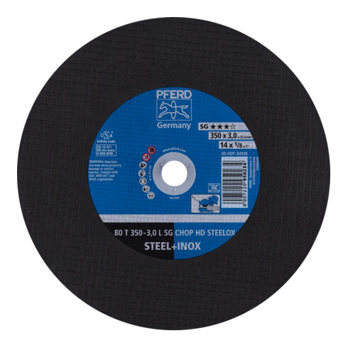 PFERD Trennscheibe CHOPSAW HD 80 T L SG CHOP HD STEELOX