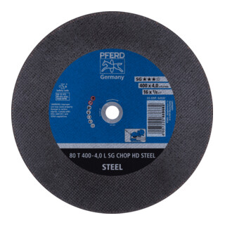 PFERD TOOLS Trennscheibe T 400x4,0x25,4 mm Leistungslinie SG CHOP HD STEEL für Stahl