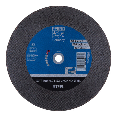 PFERD TOOLS Trennscheibe T 400x4,0x32 mm Leistungslinie SG CHOP HD STEEL für Stahl