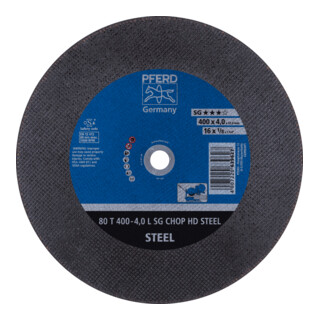 PFERD TOOLS Trennscheibe T 400x4,0x32 mm Leistungslinie SG CHOP HD STEEL für Stahl