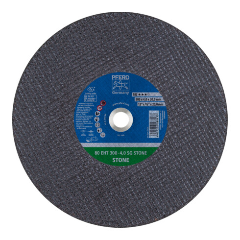 PFERD TOOLS Trennscheibe Trennschleifer EHT 300x4,0x20mm SG STONE für Stein (80 m/s)