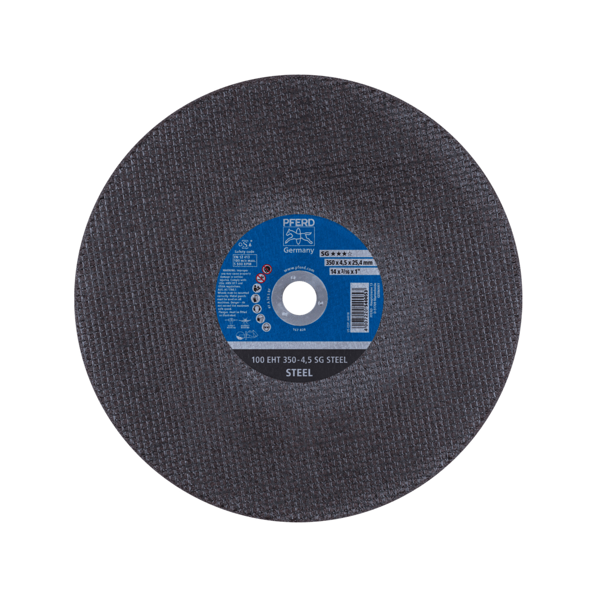 PFERD TOOLS Trennscheibe Trennschleifer EHT 350x4,5x25,4 mm SG STEEL für Stahl (100 m/s)