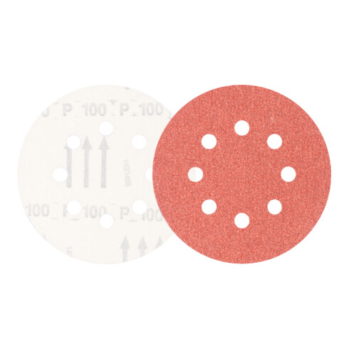 PFERD TOOLS Universal Korund Klettscheibe KSS Ø 125 A100 8 Absauglöcher für Exzenterschleifer