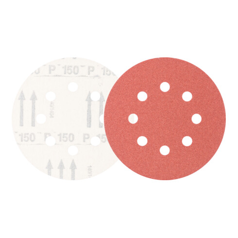 PFERD TOOLS Universal Korund Klettscheibe KSS Ø 125 A150 8 Absauglöcher für Exzenterschleifer