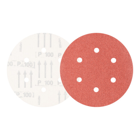 PFERD TOOLS Universal Korund Klettscheibe KSS Ø 150 A100 6 Absauglöcher für Exzenterschleifer