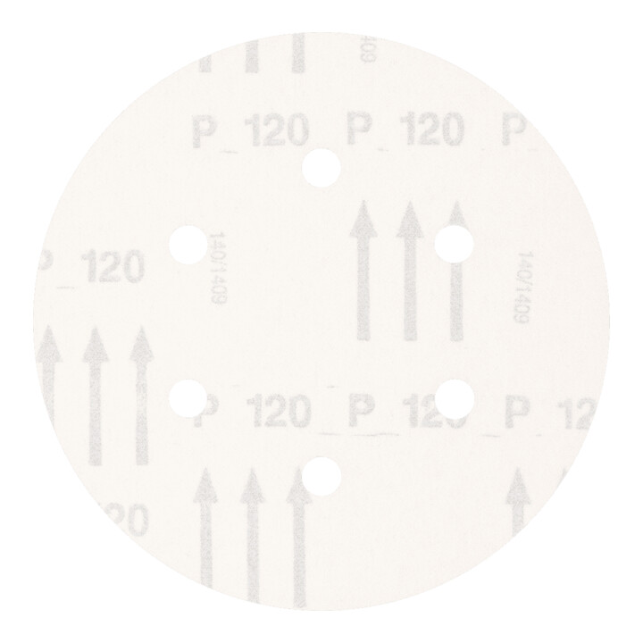 PFERD TOOLS Universal Korund Klettscheibe KSS Ø 150 A120 6 Absauglöcher für Exzenterschleifer