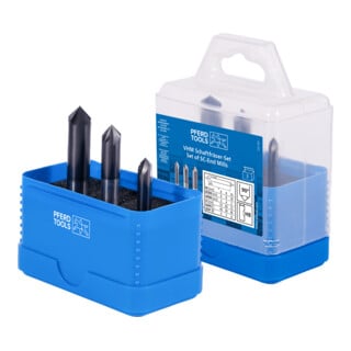 PFERD TOOLS VHM Entgratfräser Set 3-tlg. ⌀ 6/8/10 mm 90° TiAlN Schaft HB Universal Line Anfasen Entgraten