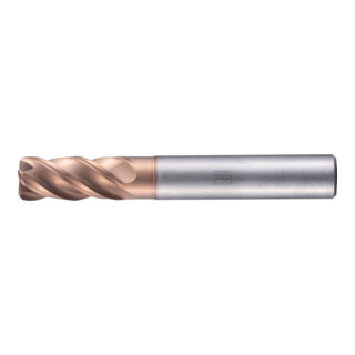 PFERD TOOLS VHM-Fräser Ø10mm, 4 Schneiden, 2xDC, Radius 0,5mm, AlTiN / TiSiXN beschichtet, Schaft HA, Performance Rostfrei