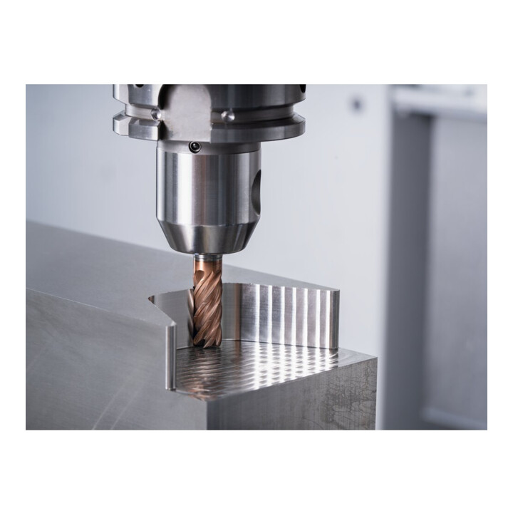 PFERD TOOLS VHM-Fräser Ø10mm, 5 Schneiden, mit Spanteiler, 2xDC, Radius 0,5mm, AlTiN / TiSiXN beschichtet, Schaft HB, Performance Rostfrei