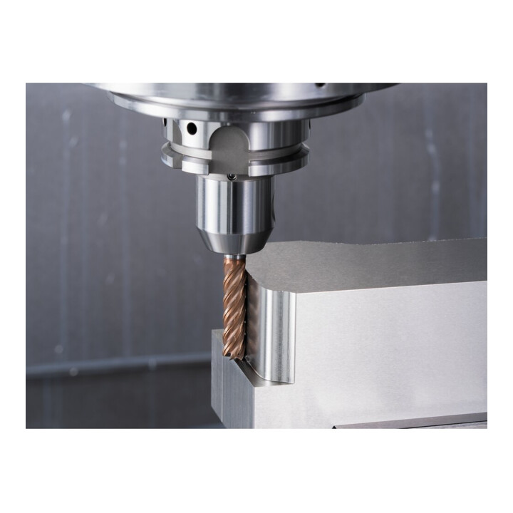 PFERD TOOLS VHM-Fräser Ø10mm, 5 Schneiden, mit Spanteiler, 4xDC, Radius 0,5mm, AlTiN / TiSiXN beschichtet, Schaft HB, Performance Rostfrei