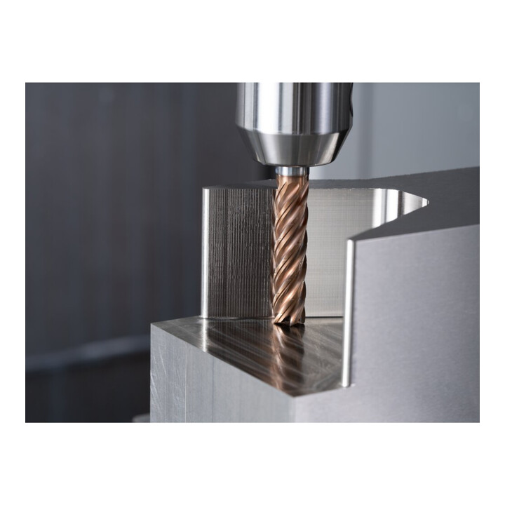 PFERD TOOLS VHM-Fräser Ø10mm, 5 Schneiden, mit Spanteiler, 5xDC, Radius 0,5mm, AlTiN / TiSiXN beschichtet, Schaft HB, Performance Rostfrei
