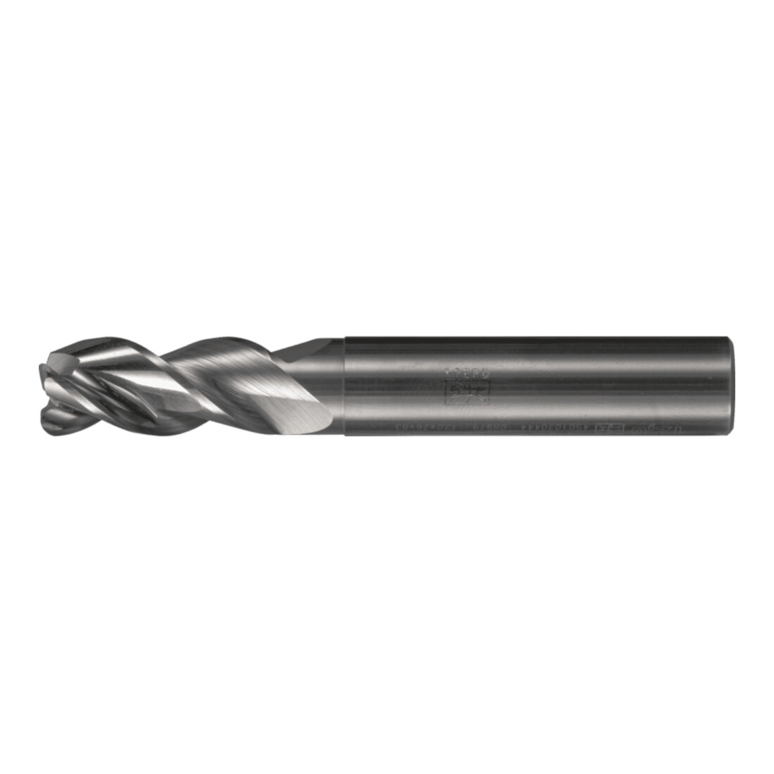 PFERD TOOLS VHM-Fräser Ø12mm, 3 Schneiden, 2xDC, Radius 1mm, unbeschichtet, Schaft HA, Performance Aluminium