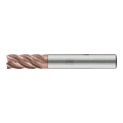 PFERD TOOLS VHM-Fräser Ø12mm, 5 Schneiden, mit Spanteiler, 2xDC, Radius 0,5mm, AlTiN / TiSiXN beschichtet, Schaft HB, Performance Rostfrei-1