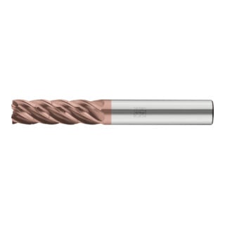 PFERD TOOLS VHM-Fräser Ø12mm, 5 Schneiden, mit Spanteiler, 3xDC, Radius 0,5mm, AlTiN / TiSiXN beschichtet, Schaft HB, Performance Rostfrei