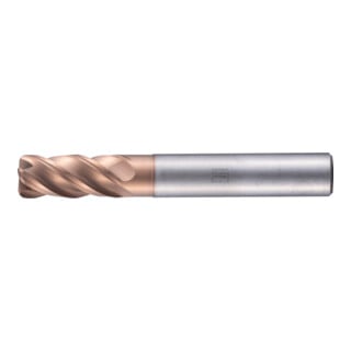 PFERD TOOLS VHM-Fräser Ø25mm, 4 Schneiden, 2xDC, Radius 2mm, AlTiN / TiSiXN beschichtet, Schaft HA, Performance Rostfrei
