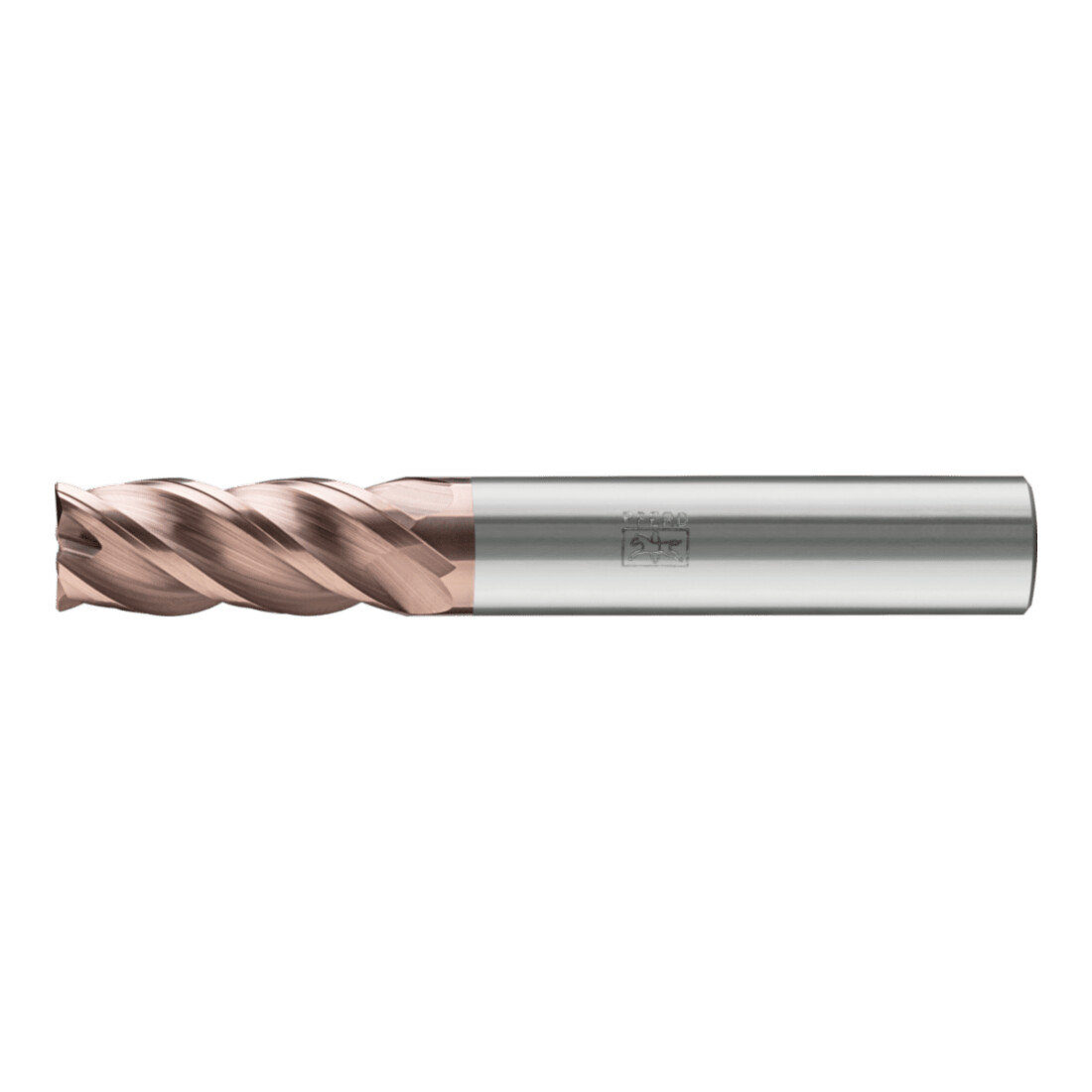PFERD TOOLS VHM-Fräser Ø2mm, 4 Schneiden, 2xDC, Fase 0,05mm 45°, TiAlSiN beschichtet, Schaft HB, Performance Rostfrei