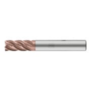 PFERD TOOLS VHM-Fräser Ø6mm, 5 Schneiden, mit Spanteiler, 2xDC, Radius 0,5mm, AlTiN / TiSiXN beschichtet, Schaft HB, Performance Rostfrei-1