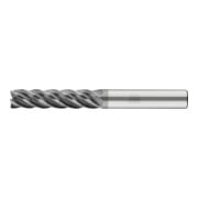 PFERD TOOLS VHM-Fräser Ø6mm, 5 Schneiden, mit Spanteiler, 4xDC, Radius 0,5mm, AlCrN beschichtet, Schaft HB, Universal-1