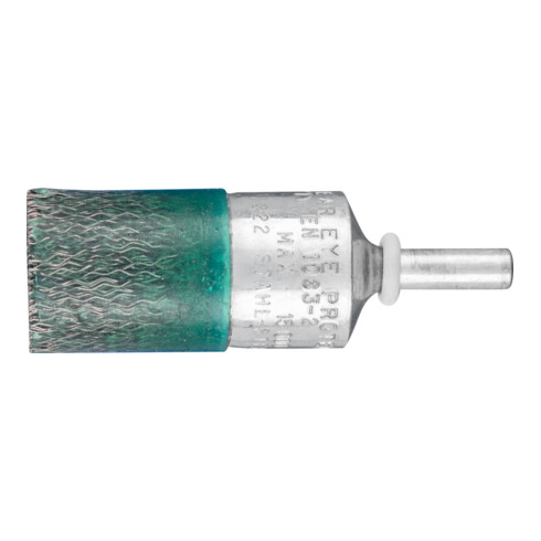 PFERD TOOLS Vulkanisierte Pinselbürste weich ungezopft PBV Ø22 mm Schaft-Ø6 mm Stahl-Draht-Ø0,25